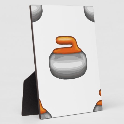 絵文字カーリングストーン フォトプラーク (側面)