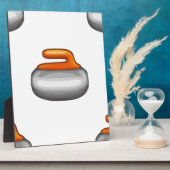 絵文字カーリングストーン フォトプラーク (側面)