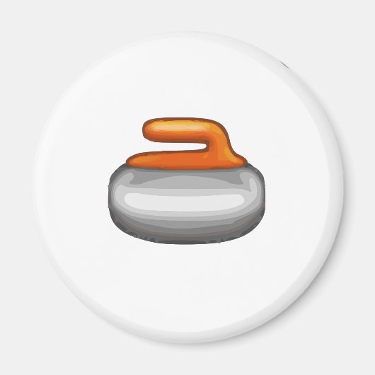 絵文字カーリングストーン マグネット (正面)