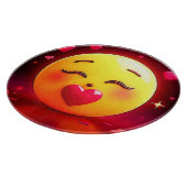 絵文字キスをするの吹ハート カッティングボード (角)