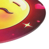 絵文字キスをするの吹ハート カッティングボード (角)