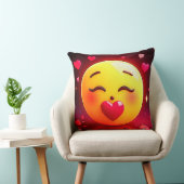 絵文字キスをするの吹ハート クッション (椅子)