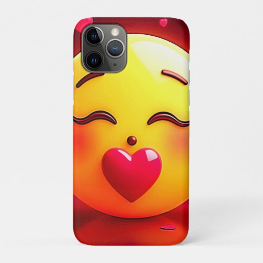 絵文字キスをするの吹ハート Case-Mate iPhoneケース (裏)