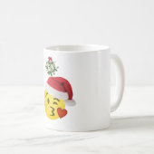 絵文字キスミッスルトーメリークリスマスマグカップ コーヒーマグカップ (正面右)