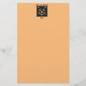 絵文字キャット顔と名前ミニマル 便箋 (正面)