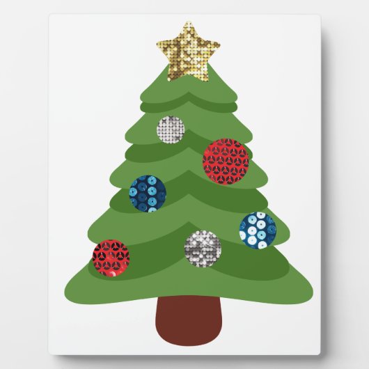 絵文字クリスマスツリー フォトプラーク (正面)
