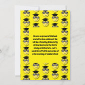 絵文字クールサングラスかわいい卒業パーティー 招待状 (裏面)