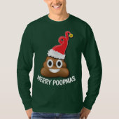 絵文字サンタウンチ醜いクリスマスセーター Tシャツ (正面)
