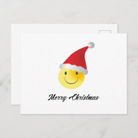 絵文字サンタクリおもしろいスマス シーズンポストカード (正面/裏面)