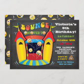 絵文字シャルボードバウンスハウスバースデーパーティー 招待状 (正面/裏面)