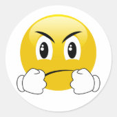 絵文字ステッカーを殴り合ってみよう ラウンドシール (正面)