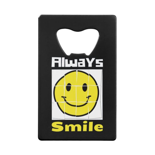 絵文字スマイル クレジットカード栓抜き (正面)