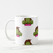 絵文字ゾンビ女性 コーヒーマグカップ (左)