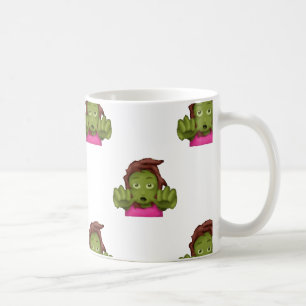 絵文字ゾンビ女性 コーヒーマグカップ