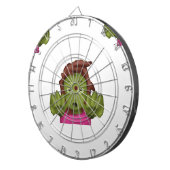 絵文字ゾンビ女性 ダーツボード (正面右)