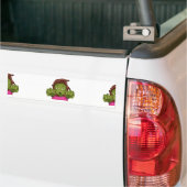 絵文字ゾンビ女性 バンパーステッカー (トラック上)