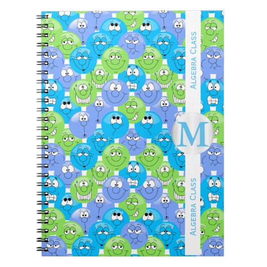 絵文字デザインおもしろいおもしろい顔 ノートブック (正面)