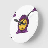 絵文字ハジブ ラウンド壁時計 (傾斜)