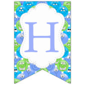 絵文字😀ハッピーパステ間抜けル顔2 バンティングフラッグ (第2の旗)