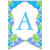 絵文字😀ハッピーパステ間抜けル顔2 バンティングフラッグ (第3の旗)