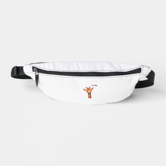 絵文字ハッピーラブアイズgiraffe顔 ファニーパック (正面)