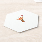 絵文字ハッピーラブアイズgiraffe顔 ペーパーコースター (アングル)