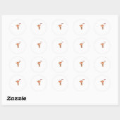 絵文字ハッピーラブアイズgiraffe顔 ラウンドシール (シート)