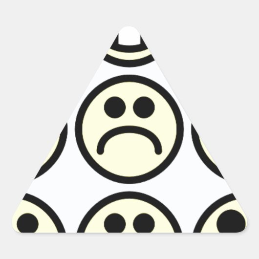 絵文字ハッピー顔 三角形シール (正面)