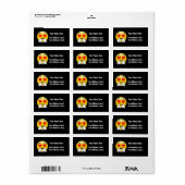 絵文字ハートの目と手 ラベル (フルシート)