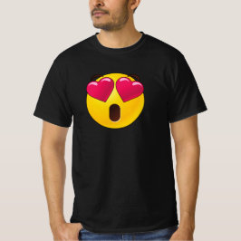 絵文字ハートアイズValentines Tシャツ