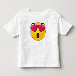 絵文字ハートアイ Valentine's トドラーTシャツ