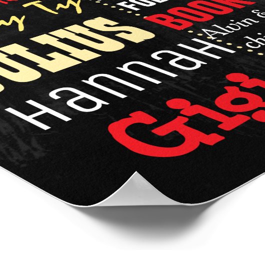 絵文字バースデーパーティーの黒板の赤い男の子 ポスター (角)