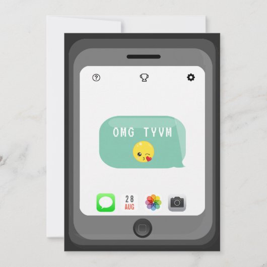 絵文字バースデーパーティー サンキューカード (正面)