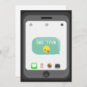 絵文字バースデーパーティー サンキューカード (正面/裏面)