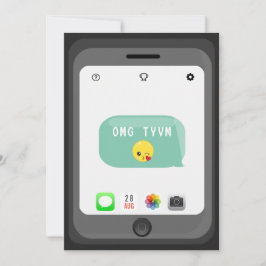 絵文字バースデーパーティー サンキューカード