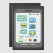 絵文字バースデーパーティー マグネット招待状 (正面/裏面)