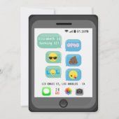 絵文字バースデーパーティー 招待状 (正面)