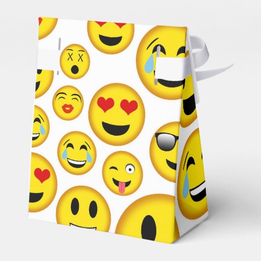 絵文字パターンの混合おもしろいパーティーの好意ボックス フェイバーボックス (裏面サイド)