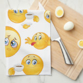 絵文字パターン キッチンタオル (四つ折り)