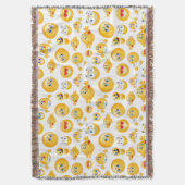 絵文字パターン スローブランケット (正面縦)