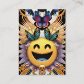 絵文字パッケージ挿入、おもしろいありがとう蝶 名刺 (正面)