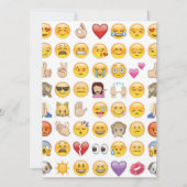 絵文字パーティの招待状 招待状 (正面)