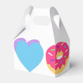 絵文字パーティー好意ボックス – 平和、愛、ユニコーン、ドーナツ フェイバーボックス (正面サイド)