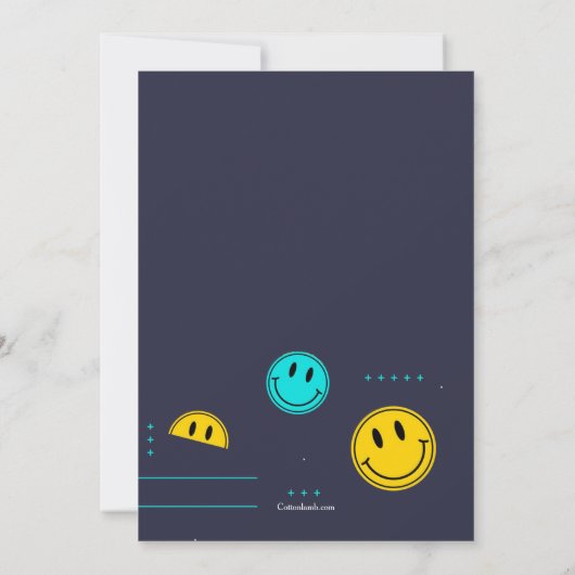 絵文字パーティー招待状 招待状 (裏面)