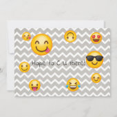 絵文字パーティー誕生日招待状ブルーボーイズ 招待状 (裏面)