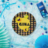 絵文字パーティー パーソナライズされた ペーパープレート (パーティー)