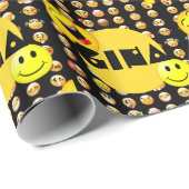 絵文字パーティー パーソナライズされた ラッピングペーパー (ロールコーナー)