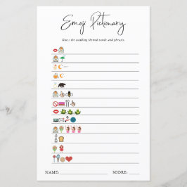 絵文字ピクショナリー |  ブライダルシャワーゲーム