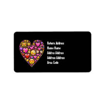 絵文字ピンクブラックガールズラブ絵文字パーティー