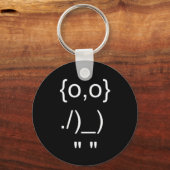 絵文字フクロウASCII文字アート キーホルダー (正面)